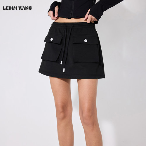 LEDIMWANG机能风直筒半身裙女