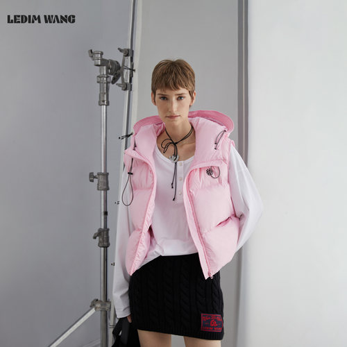 LEDIMWANG鹅绒连帽羽绒服马甲