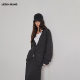 WANG白标 知性风收腰毛衣开衫 女2025秋冬新款 LEDIM 灰色长袖 上衣