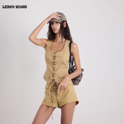 LEDIMWANG卡其色工装套装