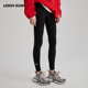 LEDIM 外穿 紧身弹力收腹显瘦光腿打底裤 WANG撞色印花鲨鱼裤 女新款