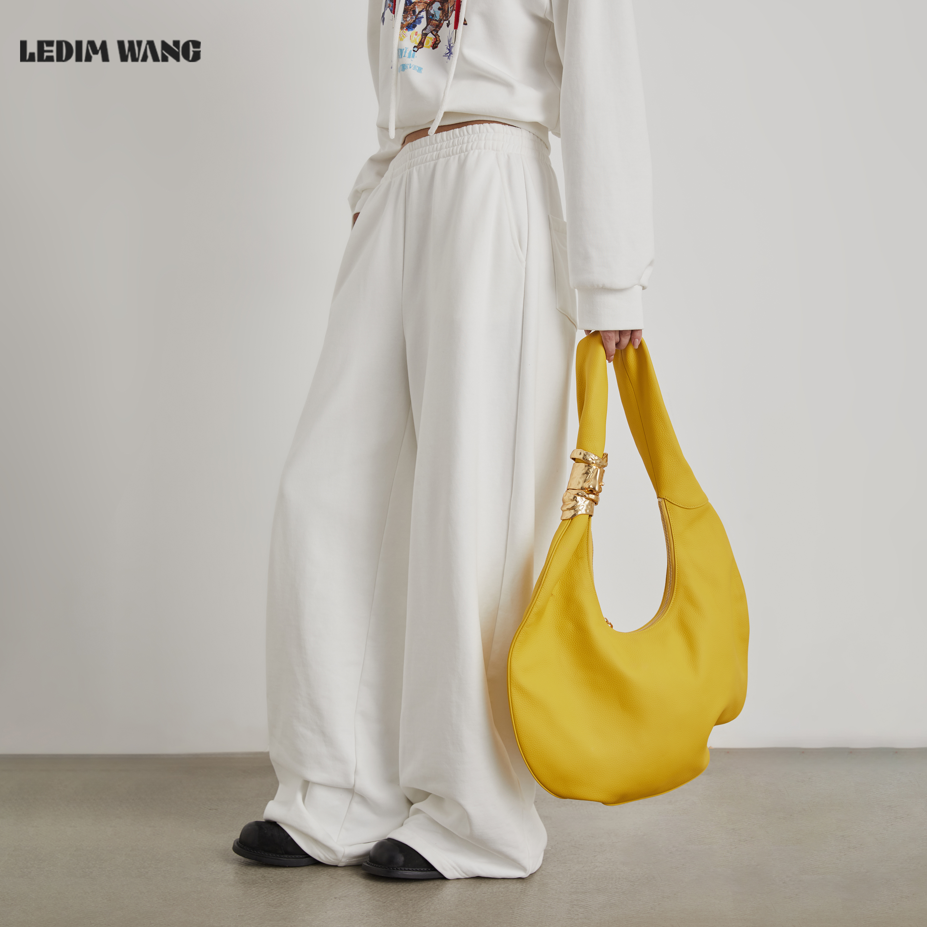 LEDIMWANG宽松抓绒休闲裤卫裤