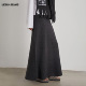 LEDIM 灰色长裙 修身 WANG白标 知性风A摆毛织半身裙女2025秋冬新款