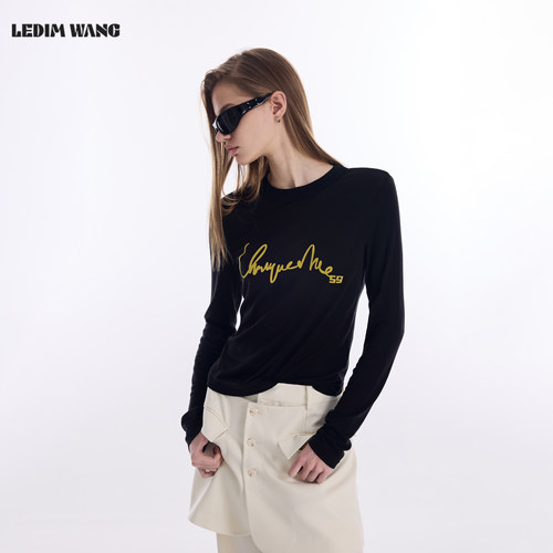 LEDIMWANG莱赛尔针织衫黑色内搭