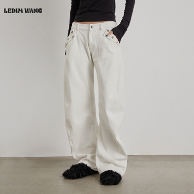 LEDIMWANG立体剪裁休闲裤马蹄裤