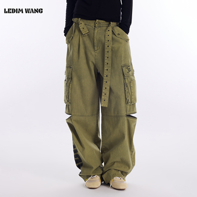 LEDIMWANG复古印花休闲裤