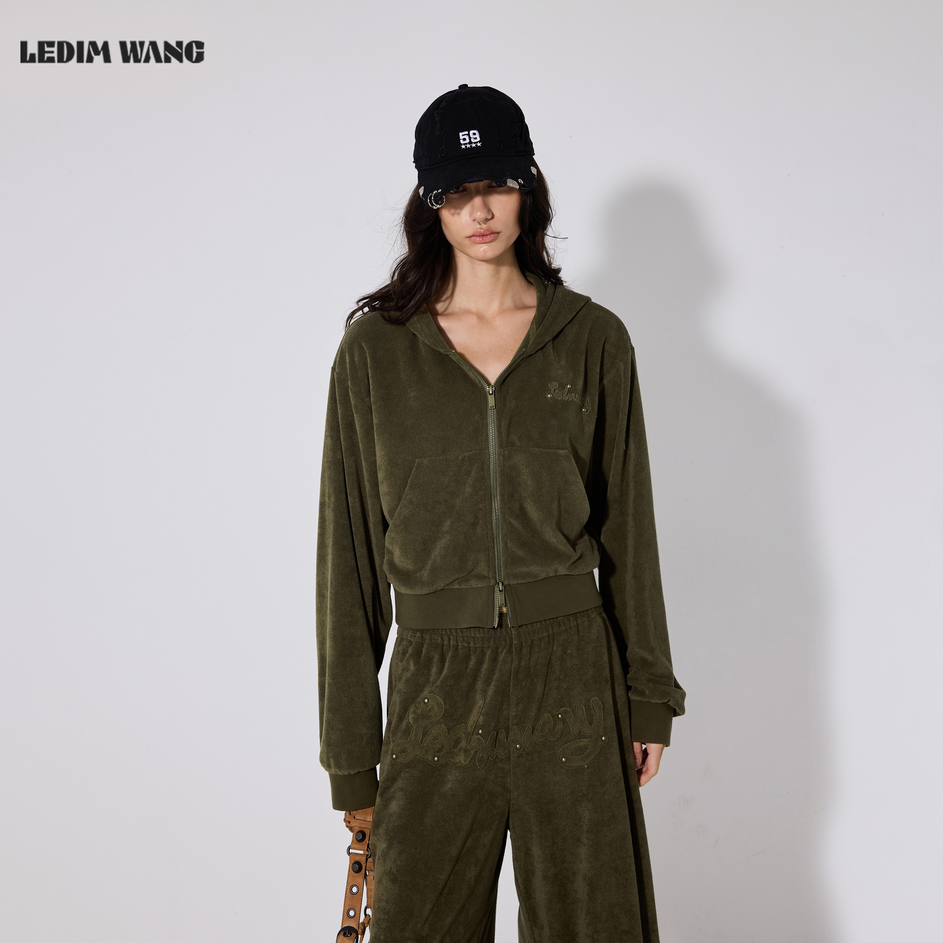 LLEDIMWANG慵懒街头感连帽外套图片