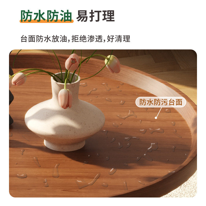 好货小茶几沙发边几边柜圆桌子简易家用移动床头桌小户型木桌迷你