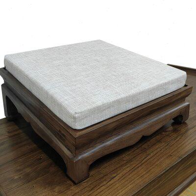 极速实木拜凳家用礼佛跪凳寺院拜佛跪垫乳胶打坐垫可拆洗禅修凳子