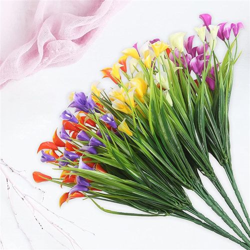 好货Artificial Flowers Calla  Fake Flowers for Outside Indoo