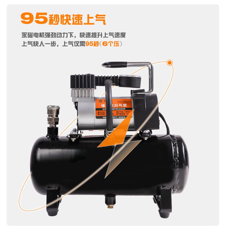 极速霆芯车载充气泵通用型48V电动车打气泵12V迷你空压机小型220V