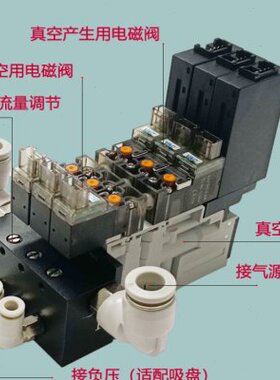 极速适用集成式真空产生器大吸力多级负压阀组CM85-05/10-3SV-L04