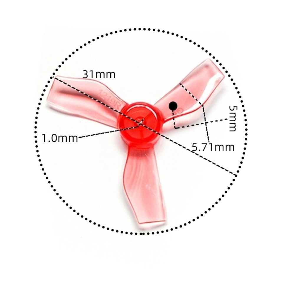 干丰1219-3 31MM3叶桨 Mobula6 HD 65mm轴距穿越机 betaFPV桨叶