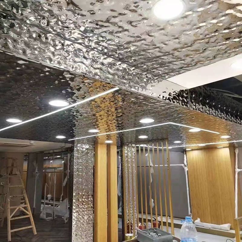 好货不锈钢水波纹板天花吊顶背景墙装饰板金属波浪板镜面波纹板定