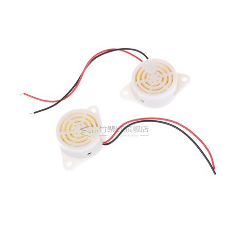 好货2PCS Electronic Buzzer Sounder White SFM-27 DC 3-24V 90D