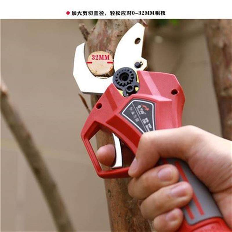 剪果树专用剪刀电动充电式修枝剪弧形绿化茶树修剪机篱笆剪修球树