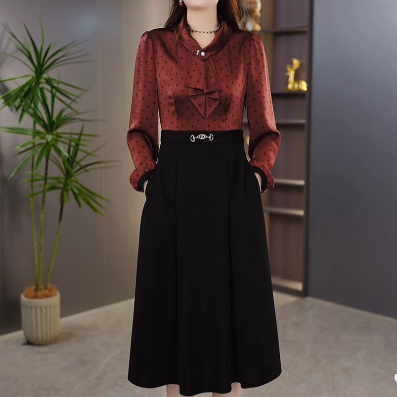 好货连衣裙2025新款女春秋十月一喜婆婆妈妈婚宴装礼服阔太太高贵
