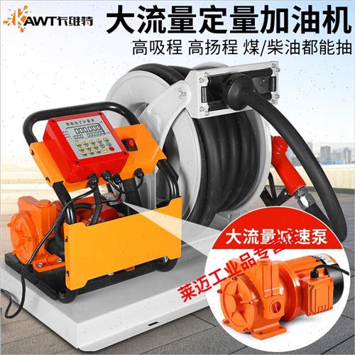 极速品特加油机12v24v220v伏电动抽油泵柴油车载计量计价小型卷盘