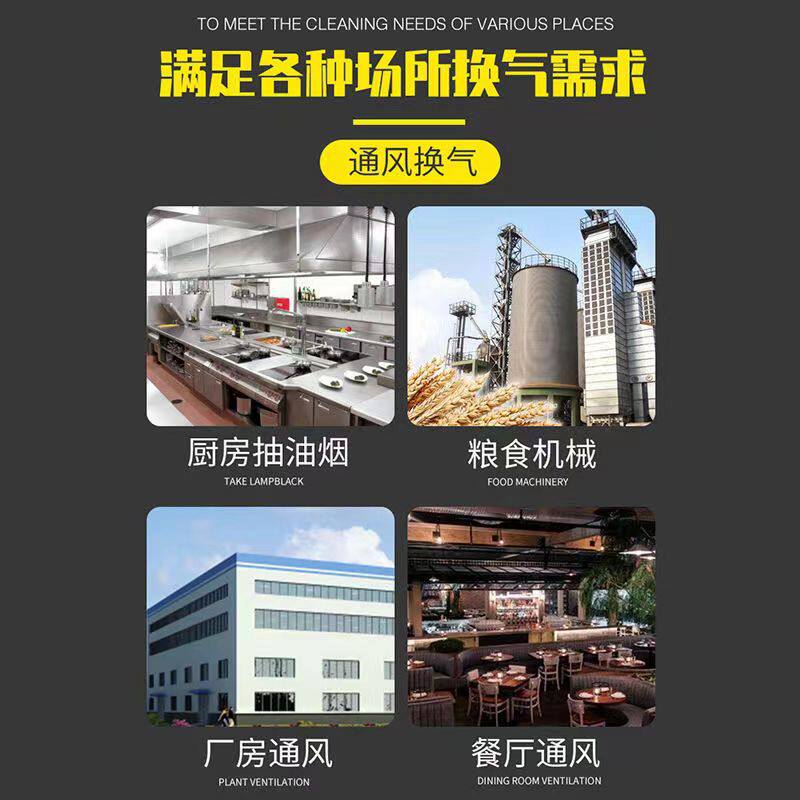 极速新-114多翼式离心风机1.5低噪音通风机厨房管道排烟通风机大