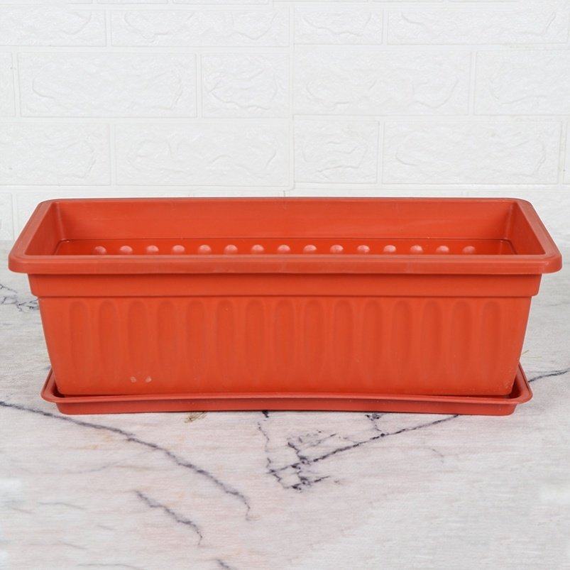 清新清凉结实手工个性好活种植透气长方形花盆好排水长条型种花