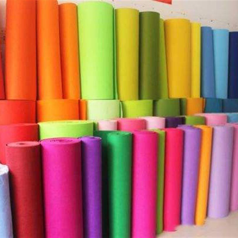 工业彩色毛毡纤维毛毡1*1米书画化纤毛毡布耐磨毛毡