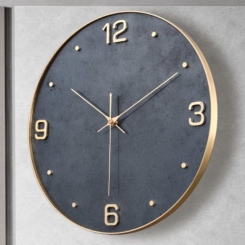 2021新款纯铜轻奢挂钟客厅家用时钟现代简约创意挂墙挂表极简钟表