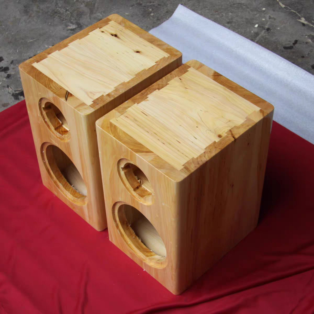 实木音响空箱体4寸5寸6.5寸8寸双分频音响壳子hifi音箱