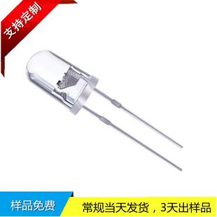 供应4mm圆头白光灯珠长脚白发黄三安芯片F4绿光蓝光直插LED光源