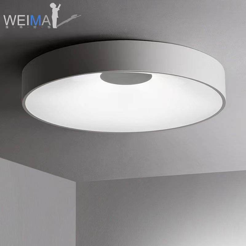 北欧极简房间吸顶灯现代简约圆形创意设计师小客厅led主卧室灯具