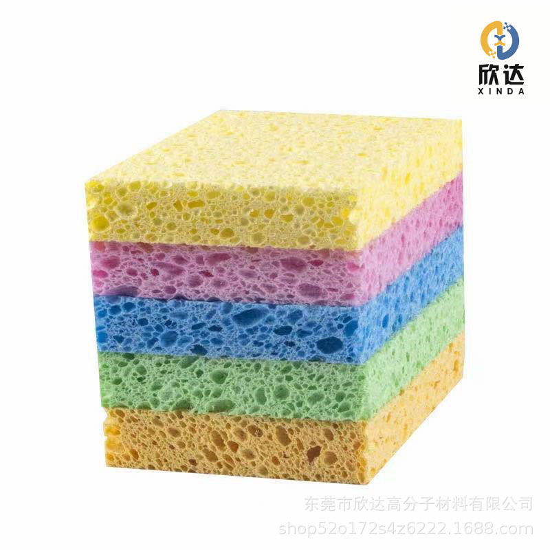 木浆棉泡体厂家厨房清洁吸水海绵擦片材天然木浆纤维发泡海绵