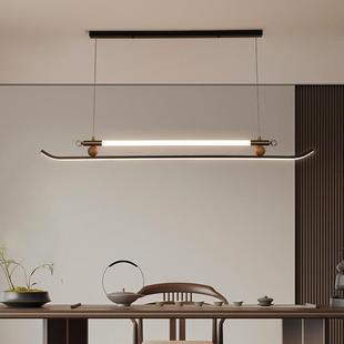 新中式现代简约餐厅吊灯2025新款创意吧台灯茶台长条极简茶室灯具