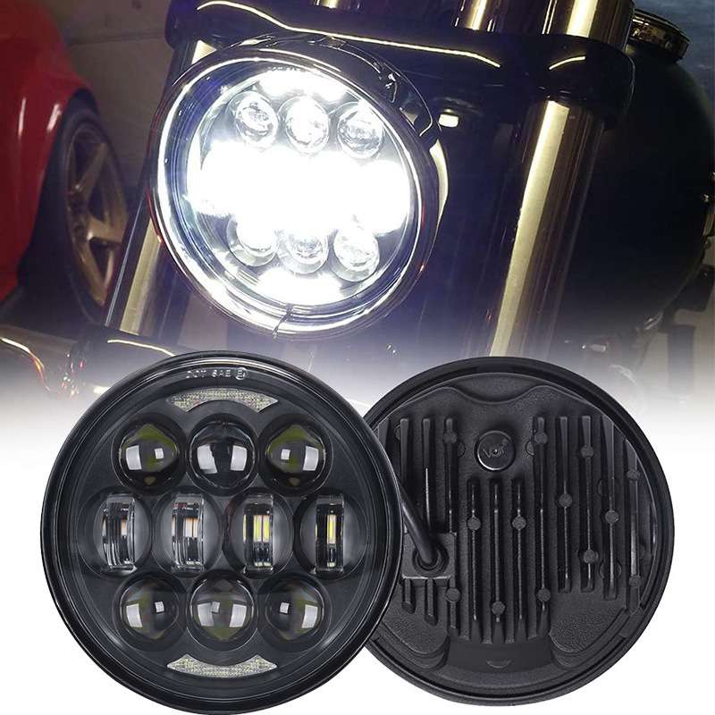5.75寸哈雷前大灯 改装前大灯 5.75寸哈雷滑翔前照灯 LED 前大灯