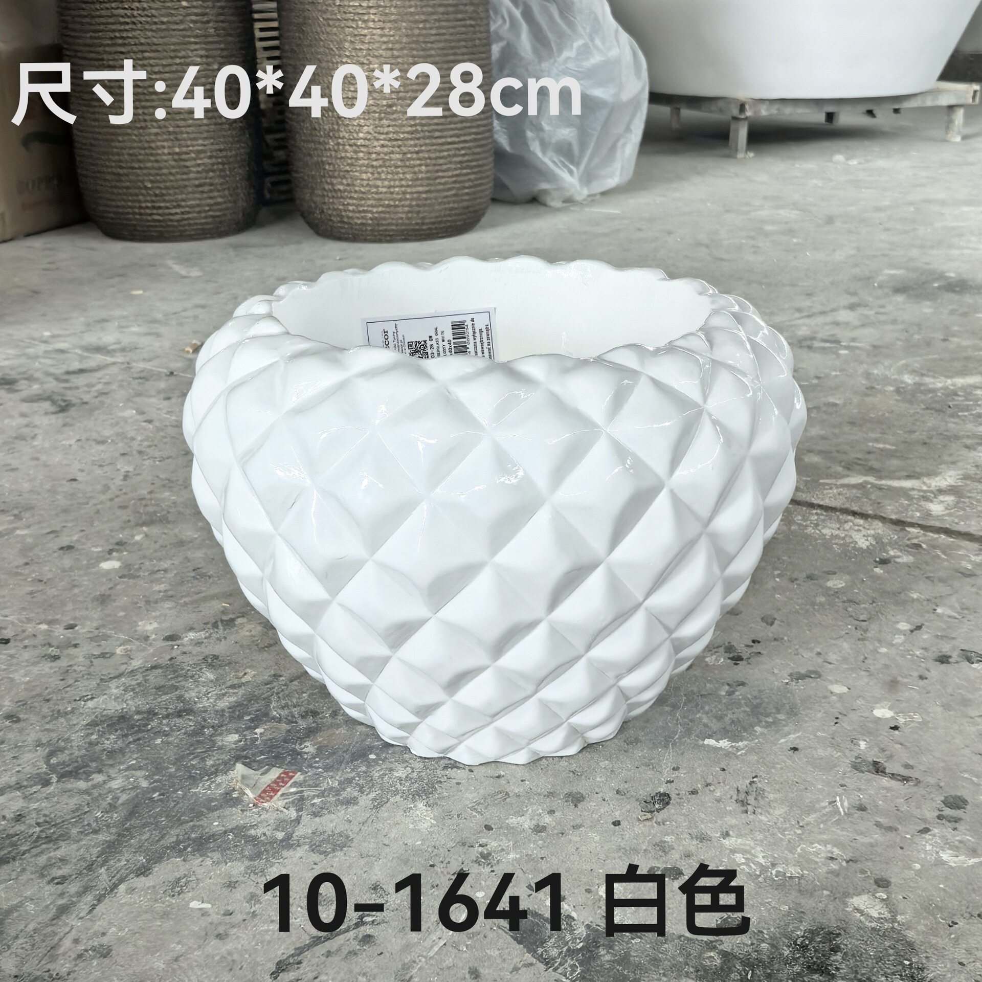 抽象人头型雕塑玻璃钢花盆砂岩磨砂花器商场酒店创意装饰品大花瓶