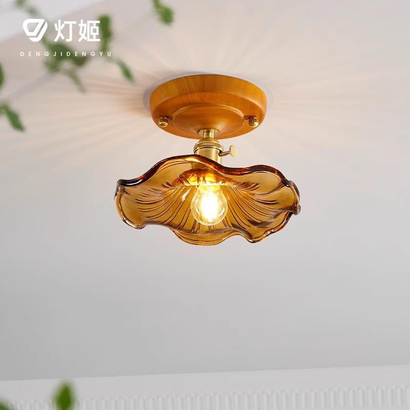 花朵花瓣过道灯美式复花走廊灯现代简约楼梯衣帽间阳台玄关吸顶灯