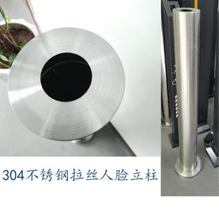 不锈钢人脸识别立柱门禁机读卡器电动广告门刷卡立柱支架室外立式