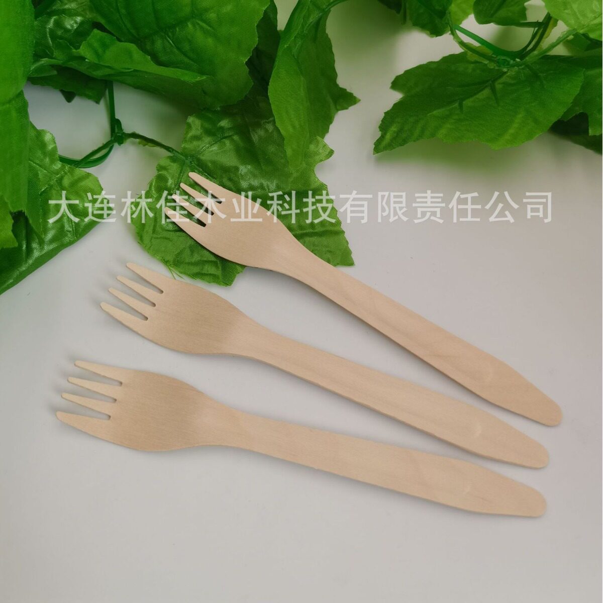厂家批发一次性桦木餐具木质刀叉勺烙字单只包4件套 欧美