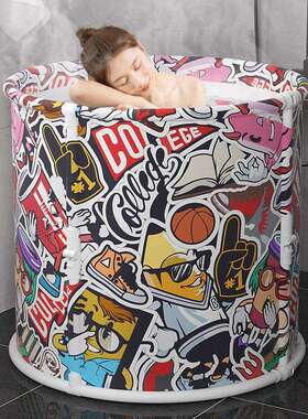 加大免安装泡澡桶成人保温汗蒸熏蒸桶一键可折叠家用浴缸沐浴桶