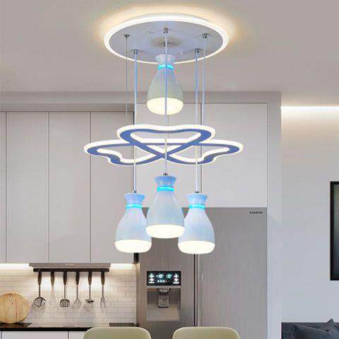 2023新款LED餐厅吊灯广东中山灯具轻奢卧室吊灯客厅网红吊线灯