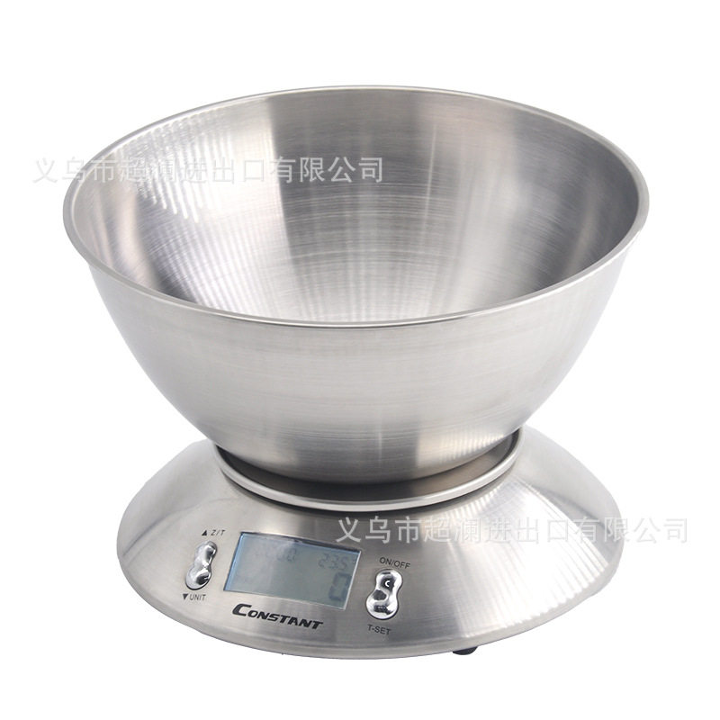亚马逊家用电子秤精准不锈钢托盘底座厨房秤5KG多功能烘焙称 厨房