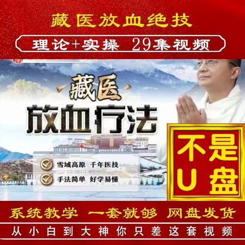 新版藏医刺皿疗法藏医高级班高清完整视频教程全29集教学网盘发货