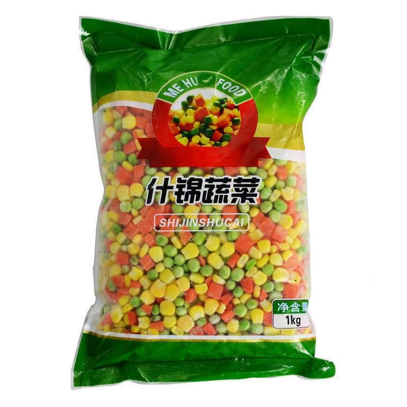 新鲜甜玉米粒速冻混合嫩玉米青豆什锦菜青蚕豆玉米胡萝卜1kg2斤装