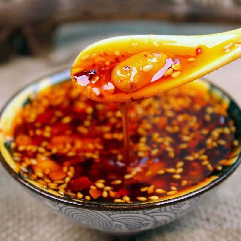 旗舰店手工自制五仁油辣子辣椒油麻辣红油泼辣子口水鸡料汁拌菜调,粮油调味/速食/干货/烘焙,酱类调料,淘宝优惠券,粉丝福利购,淘宝优惠卷