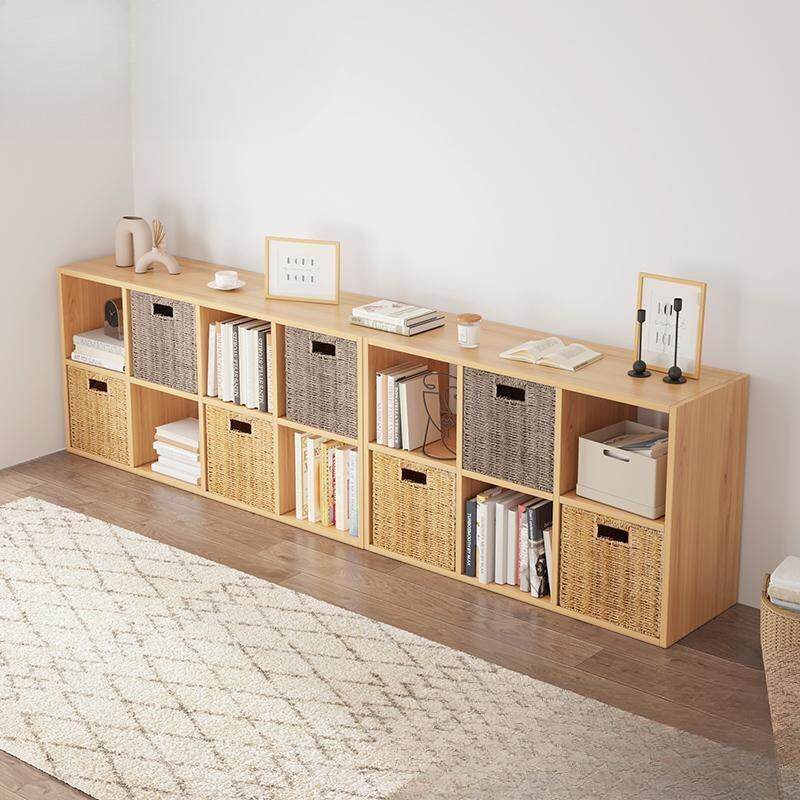 依冰人书架置物架落地木质格子柜儿童玩具收纳柜自由组合书柜隔断