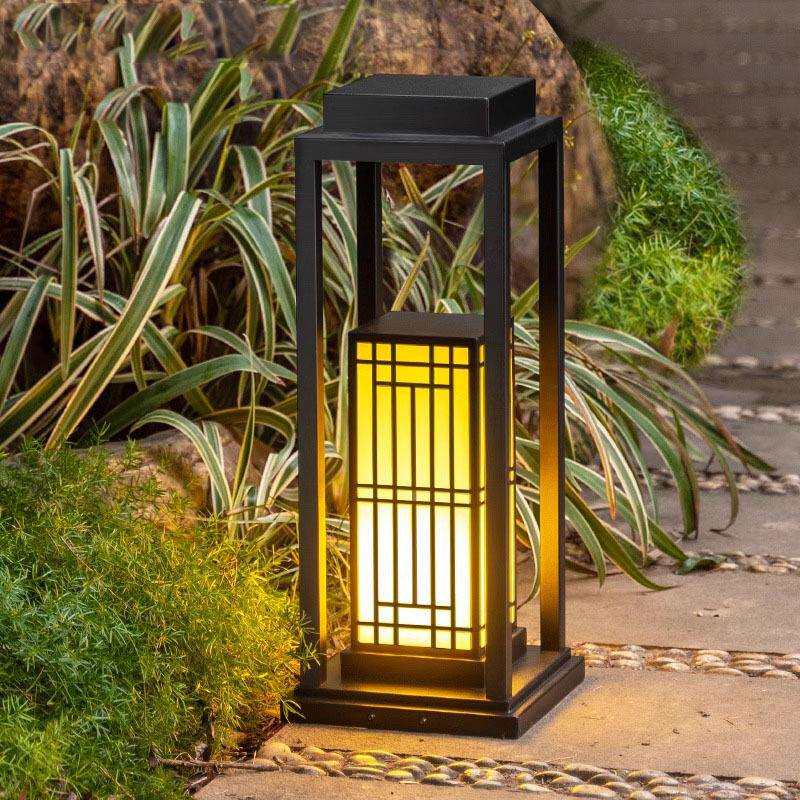 中式草坪灯防水地灯庭院灯花园别墅园林景观新中式户外太阳能灯