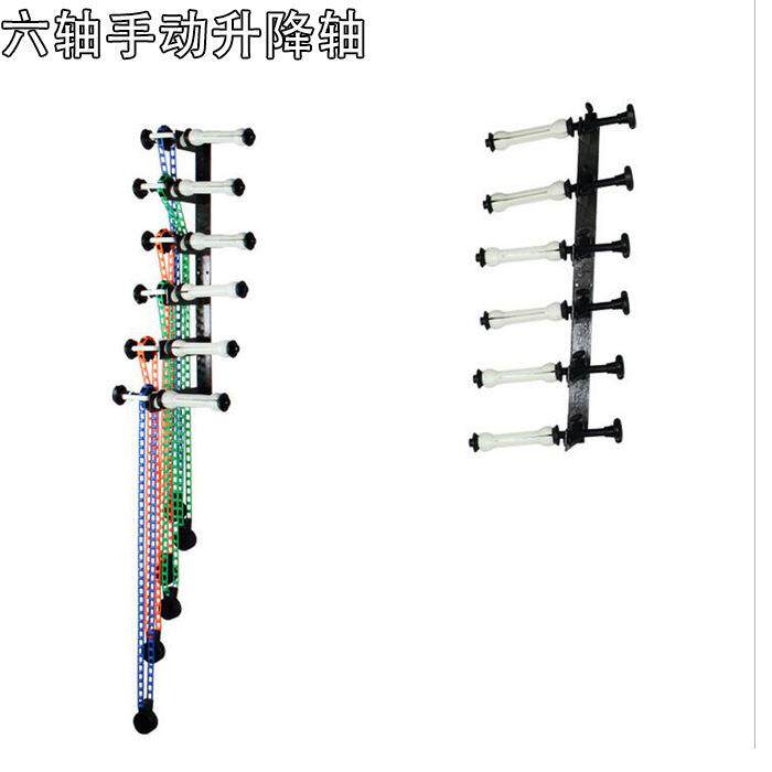 手动六轴背景升降机背景架背景轴摄影背景卷轴器升降器