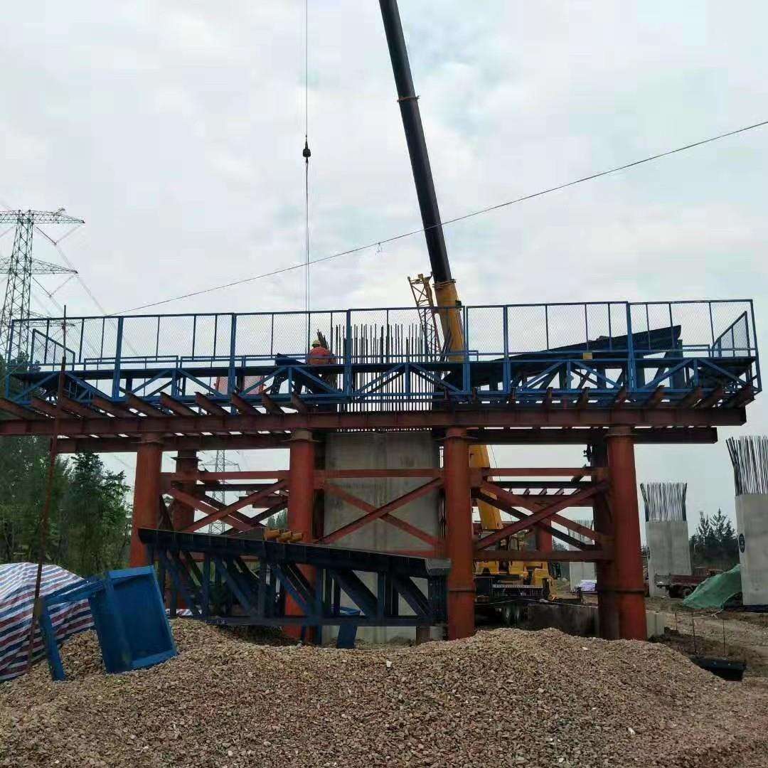 桥梁施工爬梯盖梁平台桥梁墩柱施工平台