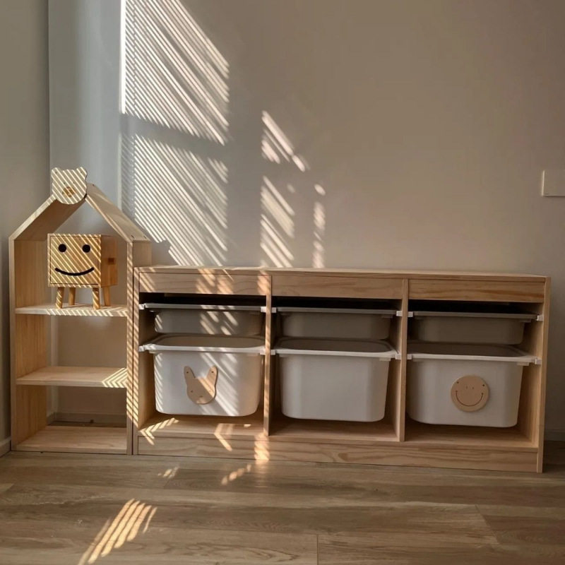 幼儿园实木抽屉式玩具收纳柜