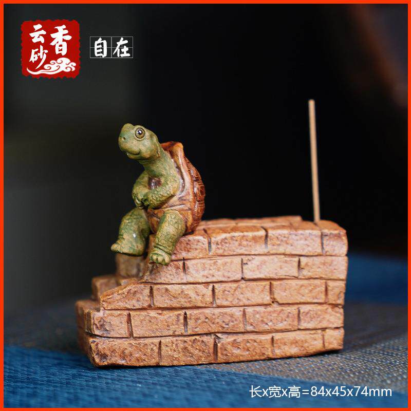 自在香插富甲一方宜兴紫砂茶宠雕塑摆件创意文玩萌宠趣味茶器茶道