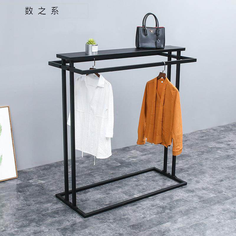 服装展示架衣架落地黑色简约女装店货架侧挂童装陈列衣服架子收纳