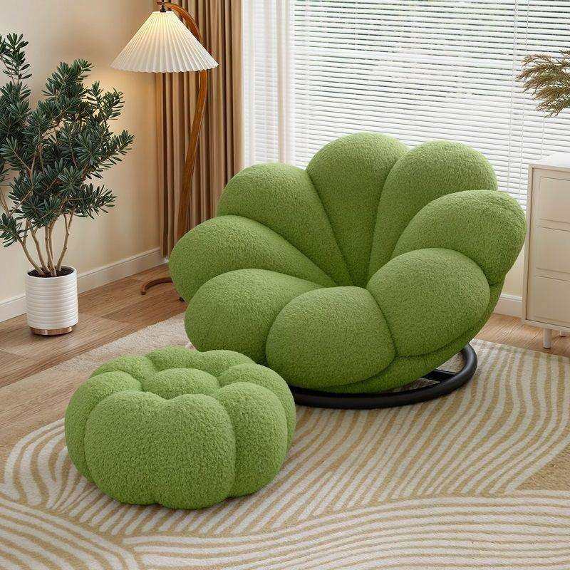 花瓣沙发椅小户型单人奶油风卧室阳台休闲椅客厅网红卧室懒人沙发